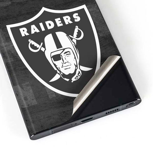 NFL Las Vegas Raiders Black & White Galaxy S23 Ultra Skin