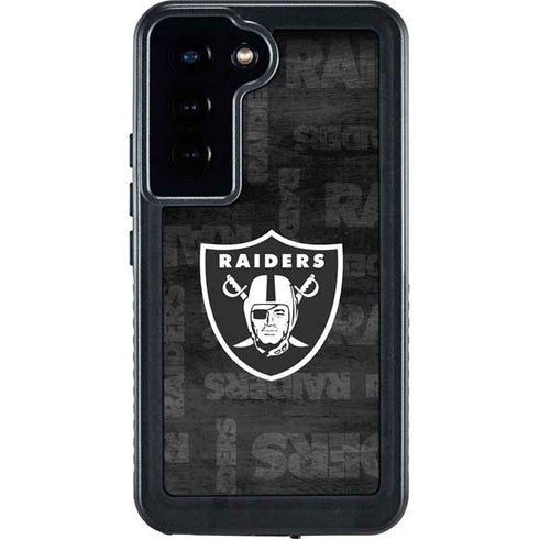 NFL Las Vegas Raiders Black & White Galaxy S23 Waterproof Case