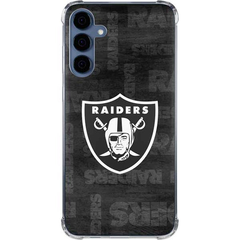 NFL Las Vegas Raiders Black & White Galaxy S24 Clear Case