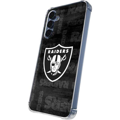 NFL Las Vegas Raiders Black & White Galaxy S24 Clear Case