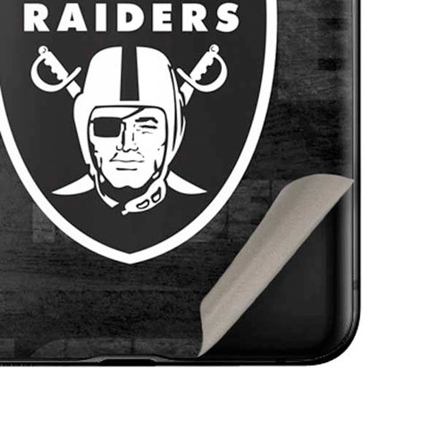 NFL Las Vegas Raiders Black & White Galaxy Z Flip Skin