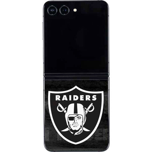 NFL Las Vegas Raiders Black & White Galaxy Z Flip5 5G Skin