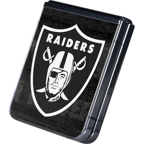 NFL Las Vegas Raiders Black & White Galaxy Z Flip5 5G Skin