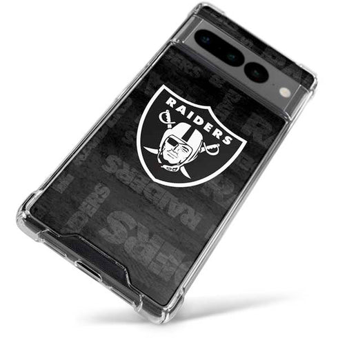 NFL Las Vegas Raiders Black & White Google Pixel 7 Pro Clear Case