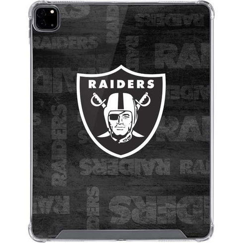 NFL Las Vegas Raiders Black & White iPad Pro 12.9in (2020) Clear Case