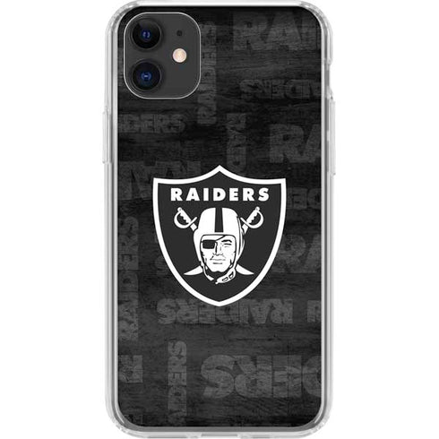 NFL Las Vegas Raiders Black & White iPhone 11 Clear Case