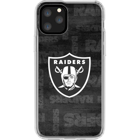 NFL Las Vegas Raiders Black & White iPhone 11 Pro Clear Case