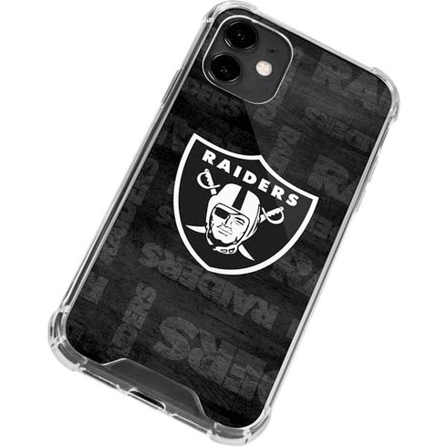NFL Las Vegas Raiders Black & White iPhone 12 Clear Case