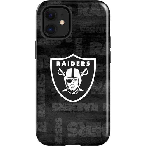 NFL Las Vegas Raiders Black & White iPhone 12 Mini Impact Case