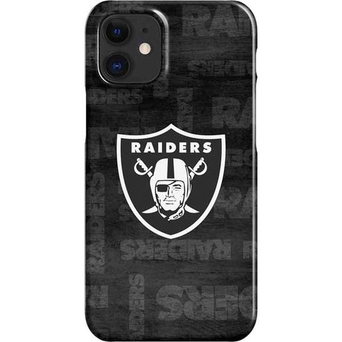 NFL Las Vegas Raiders Black & White iPhone 12 Mini Lite Case