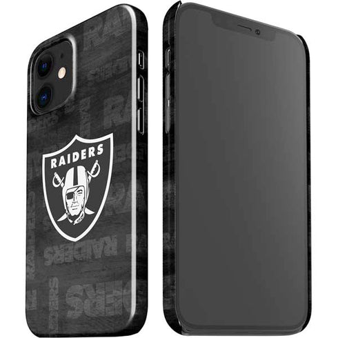 NFL Las Vegas Raiders Black & White iPhone 12 Mini Lite Case