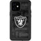 NFL Las Vegas Raiders Black & White iPhone 12 Mini Waterproof Case