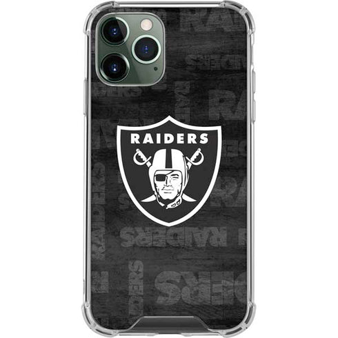 NFL Las Vegas Raiders Black & White iPhone 12 Pro Clear Case