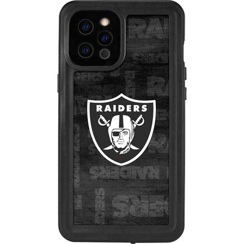 NFL Las Vegas Raiders Black & White iPhone 12 Pro Max Waterproof Case