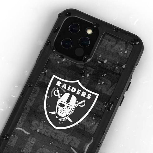 NFL Las Vegas Raiders Black & White iPhone 12 Pro Waterproof Case
