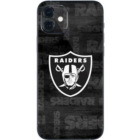 NFL Las Vegas Raiders Black & White iPhone 12 Skin