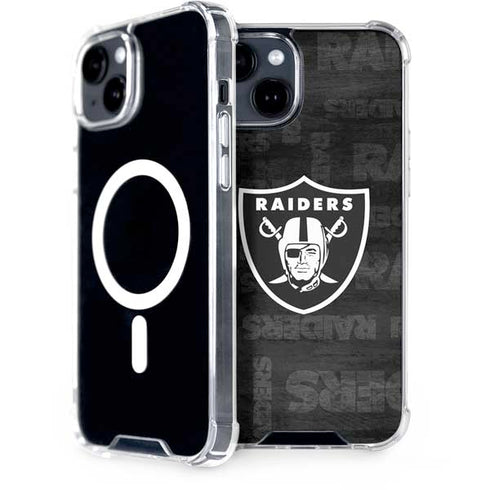 NFL Las Vegas Raiders Black & White iPhone 13 MagSafe Case
