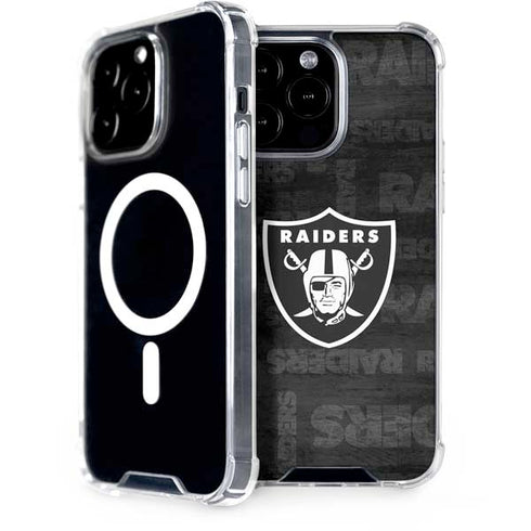 NFL Las Vegas Raiders Black & White iPhone 13 Pro Max MagSafe Case