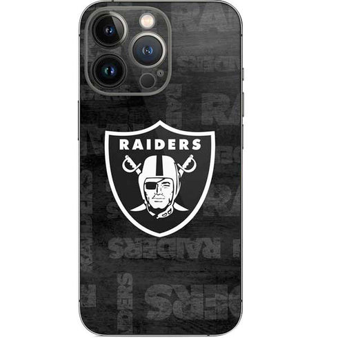 NFL Las Vegas Raiders Black & White iPhone 13 Pro Skin