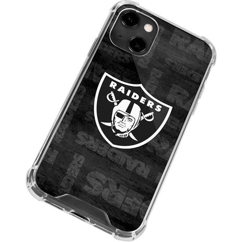NFL Las Vegas Raiders Black & White iPhone 14 Clear Case