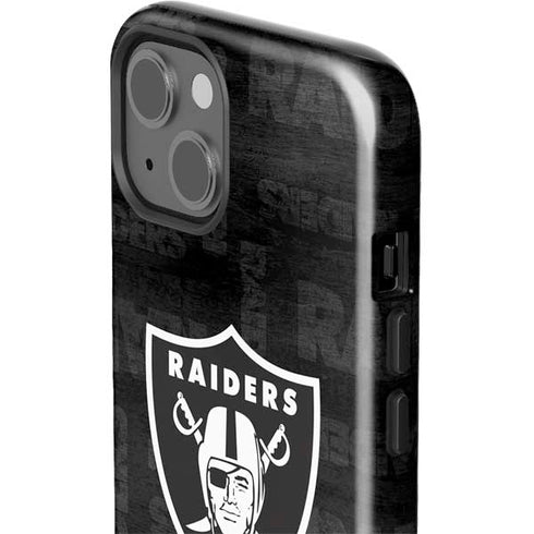 NFL Las Vegas Raiders Black & White iPhone 15 Impact Case