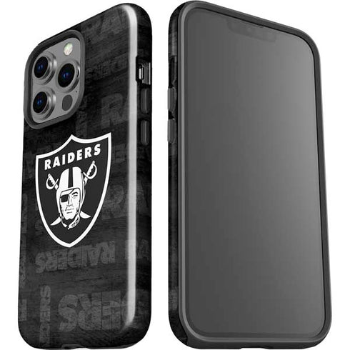 NFL Las Vegas Raiders Black & White iPhone 15 Pro Impact Case