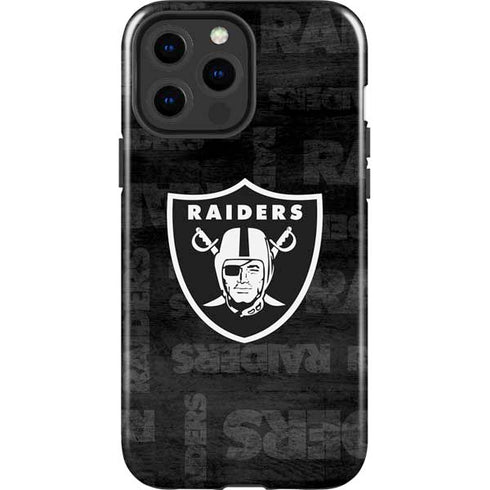 NFL Las Vegas Raiders Black & White iPhone 15 Pro Max Impact Case