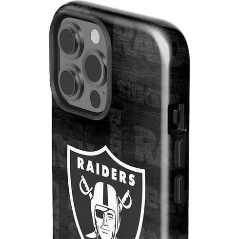 NFL Las Vegas Raiders Black & White iPhone 15 Pro Max Impact Case