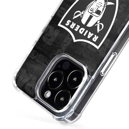 NFL Las Vegas Raiders Black & White iPhone 15 Pro Max MagSafe Case