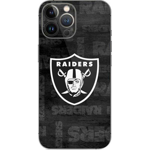 NFL Las Vegas Raiders Black & White iPhone 14 Pro Max Skin
