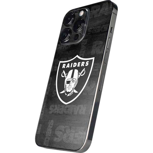 NFL Las Vegas Raiders Black & White iPhone 14 Pro Skin
