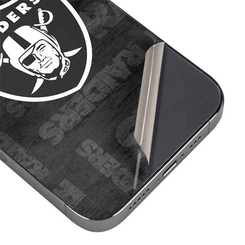 NFL Las Vegas Raiders Black & White iPhone 14 Pro Skin