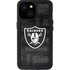 NFL Las Vegas Raiders Black & White iPhone 15 Waterproof Case