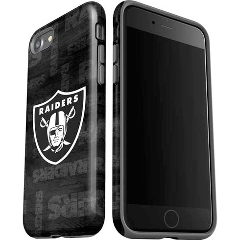 NFL Las Vegas Raiders Black & White iPhone SE (2nd & 3rd Gen) Pro Case