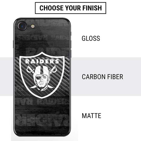 NFL Las Vegas Raiders Black & White iPhone SE (2nd & 3rd Gen) Skin