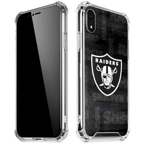 NFL Las Vegas Raiders Black & White iPhone XR Clear Case