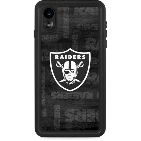 NFL Las Vegas Raiders Black & White iPhone XR Waterproof Case