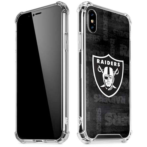 NFL Las Vegas Raiders Black & White iPhone XS Max Clear Case