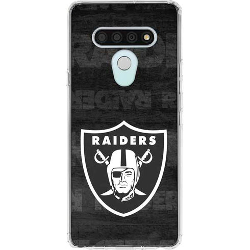 NFL Las Vegas Raiders Black & White LG Stylo 6 Clear Case