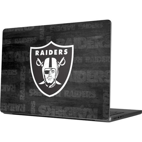 NFL Las Vegas Raiders Black & White MacBook Pro 14in (2021-24) Skin