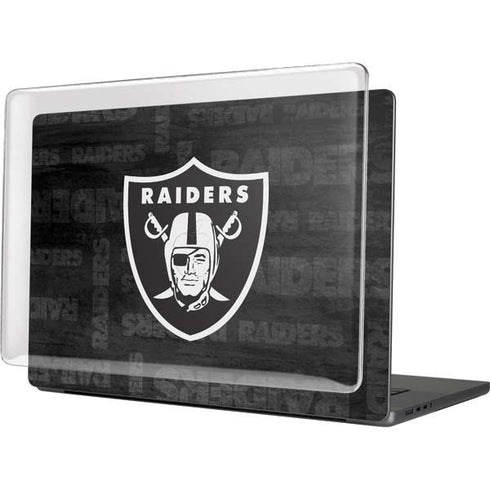 NFL Las Vegas Raiders Black & White MacBook Pro 16in (2021-25) Case plus Skin