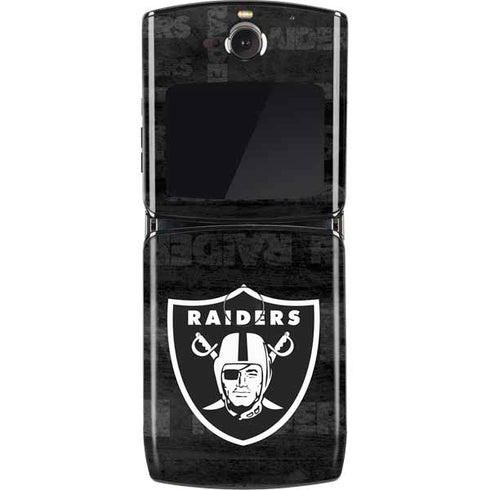 NFL Las Vegas Raiders Black & White Motorola RAZR Skin