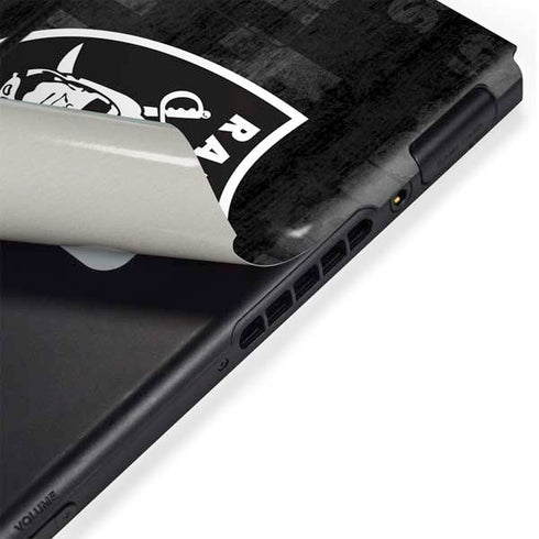 NFL Las Vegas Raiders Black & White Nintendo Switch Bundle Skin
