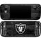 NFL Las Vegas Raiders Black & White Steam Deck Handheld Gaming Computer Skin