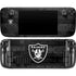 NFL Las Vegas Raiders Black & White Steam Deck Handheld Gaming Computer Skin