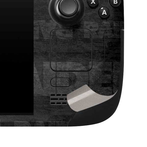 NFL Las Vegas Raiders Black & White Steam Deck Handheld Gaming Computer Skin