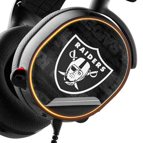 NFL Las Vegas Raiders Black & White SteelSeries Arctis 5 Skin