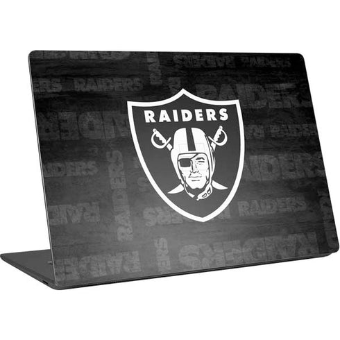 NFL Las Vegas Raiders Black & White Surface Laptop 4 15in Skin