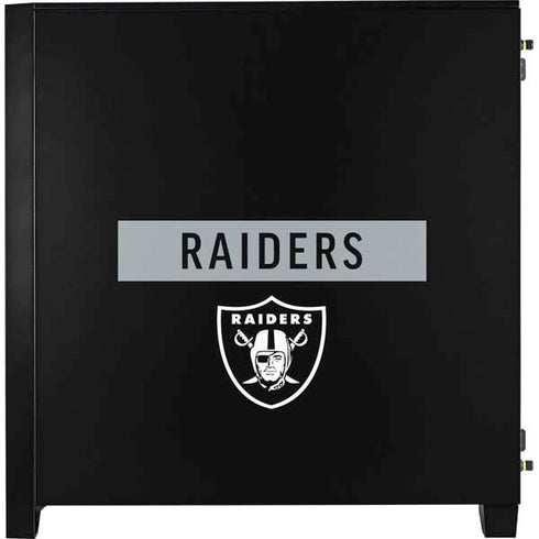 NFL Las Vegas Raiders Black Performance Series Corsair 4000D Tempered Glass Mid-Tower ATX Case Skin