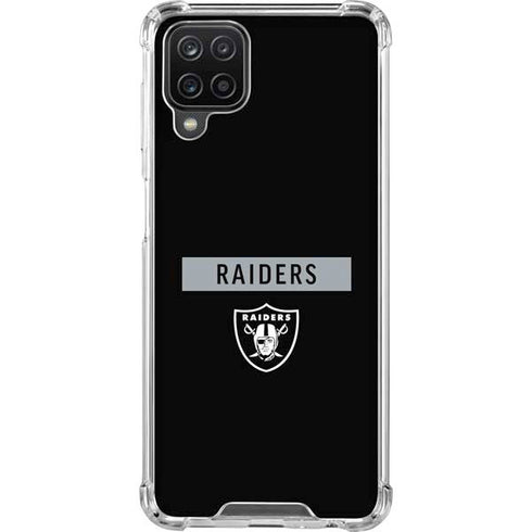 NFL Las Vegas Raiders Black Performance Series Galaxy A12 Clear Case